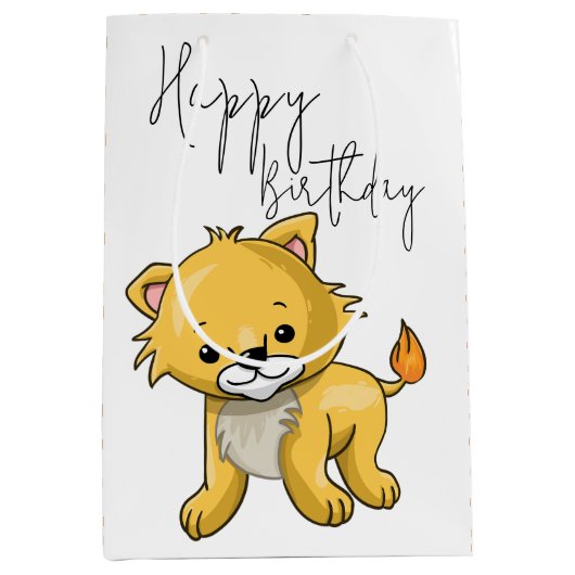 Katze Mittlere Geschenktüte (Vorderseite)