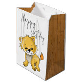 Katze Mittlere Geschenktüte (Rückseite Schrägansicht)