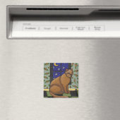Katze, Mond und Sterne - Magnet (In Situ (Geschirrspüler))