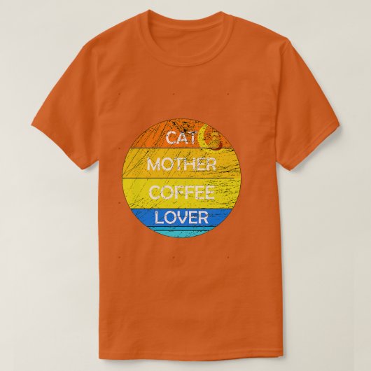 KATZE MUTTER KAFFEE LOVER 74 T-Shirt (Design vorne)