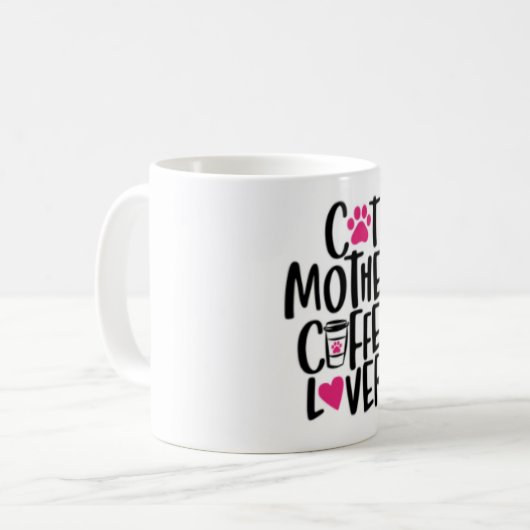 Katze Mutter, Kaffeeliebhaber. Tasse (Vorderseite Links)
