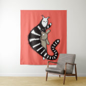 Katze Mutter und Mutter Wandteppich (Beispiel)