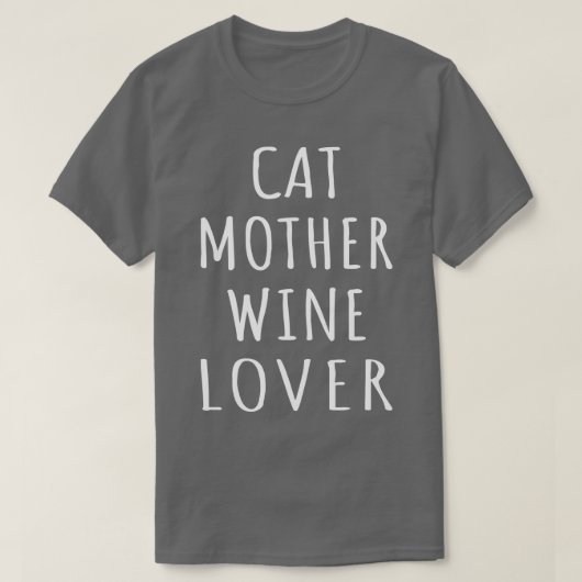 Katze Mutter Wein Lover I T-Shirt (Design vorne)