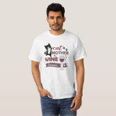 Katze Mutter Wein Lover Katzen Roter Wein Schwarze T-Shirt (Vorne ganz)