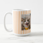 Katze Mutter Zwei Foto gestreift Pastellfarben Kaffeetasse (Links)