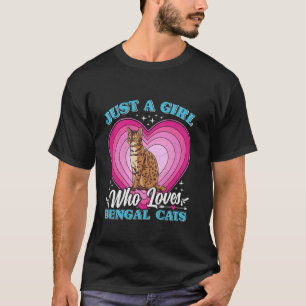 Katze Mutti NUR EIN MÄDCHEN DAS BENGAL-KATZEN LIEB T-Shirt