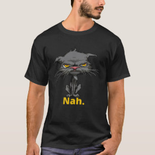 Katze Nah Langeweilige Katze Gelbe Augen Katze Kä T-Shirt