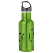 Katze, Name Logo, Edelstahlflasche (Rückseite)
