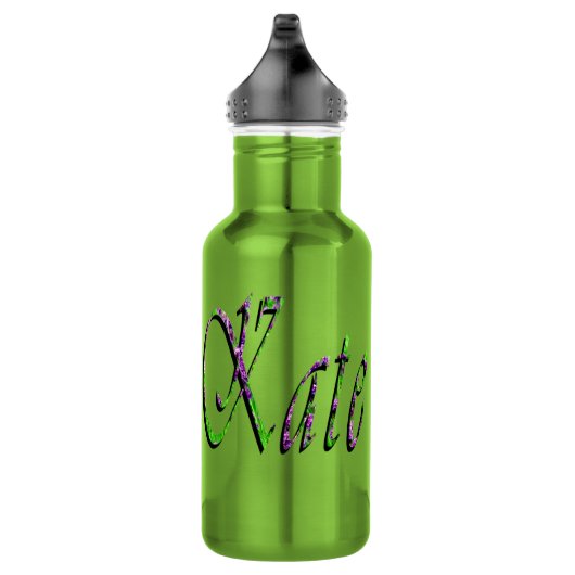 Katze, Name Logo, Edelstahlflasche (Rechts)