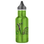 Katze, Name Logo, Edelstahlflasche (Links)