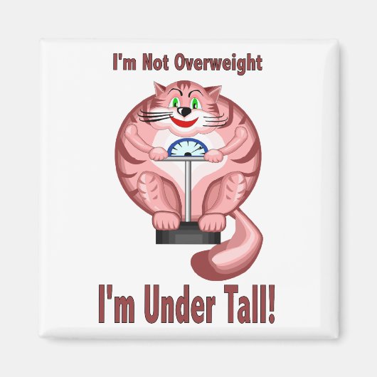 Katze: Nicht übergewichtig Magnet (Vorne)