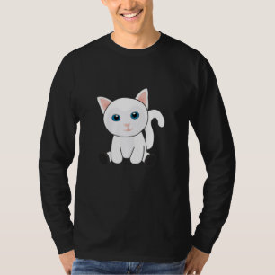 Katze Niedlich Kitten Weiße Katzen Niedliche Tiere T-Shirt