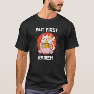 Katze Niedlich Otaku Japanische Ramen-Nudeln Gesch T-Shirt