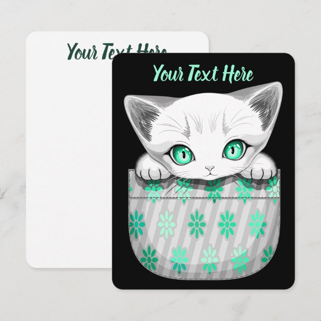 Katze Niedlich und spielerisch aus einem Pocket (Vorne/Hinten)