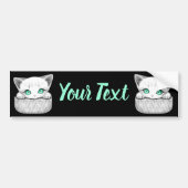 Katze Niedlich und spielerisch aus einem Pocket Autoaufkleber (Vorne)