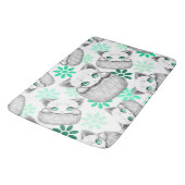 Katze Niedlich und spielerisch aus einem Pocket Badematte (Schrägansicht)