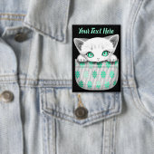 Katze Niedlich und spielerisch aus einem Pocket Button (Insitu)