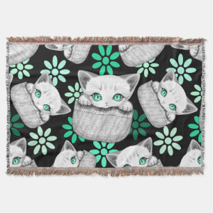 Katze Niedlich und spielerisch aus einem Pocket Decke