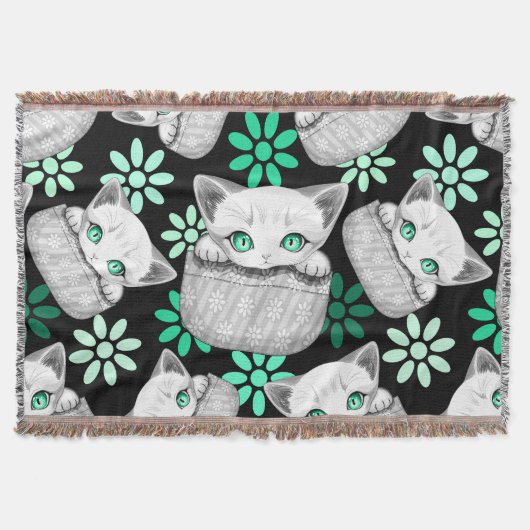 Katze Niedlich und spielerisch aus einem Pocket Decke (Vorderseite)