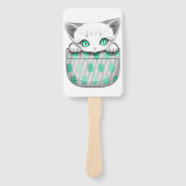 Katze Niedlich und spielerisch aus einem Pocket Fächer (Vorderseite)