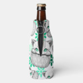 Katze Niedlich und spielerisch aus einem Pocket Flaschenkühler (Flasche Rückseite)