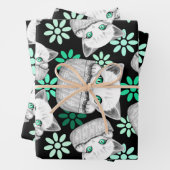 Katze Niedlich und spielerisch aus einem Pocket Geschenkpapier Set (Beispiel)