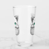 Katze Niedlich und spielerisch aus einem Pocket Glas (Links)