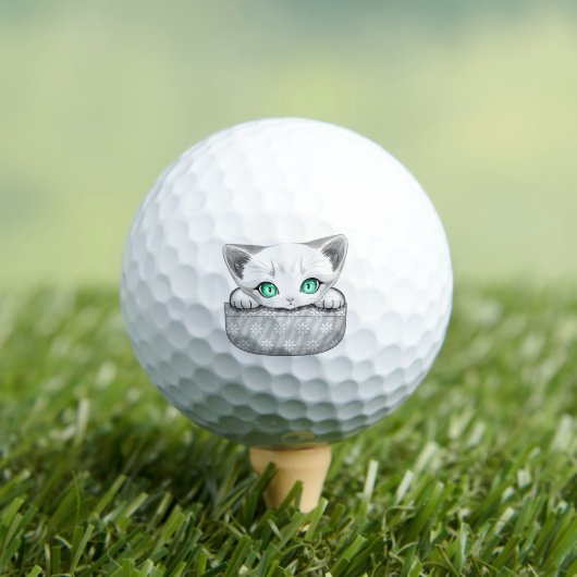Katze Niedlich und spielerisch aus einem Pocket Golfball (Insitu T-Shirt)