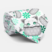 Katze Niedlich und spielerisch aus einem Pocket Krawatte (Gerollt)