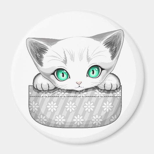 Katze Niedlich und spielerisch aus einem Pocket Magnet (Vorne)