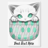 Katze Niedlich und spielerisch aus einem Pocket Magnet (Vorderseite)