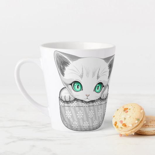 Katze Niedlich und spielerisch aus einem Pocket Milchtasse (Beispiel)