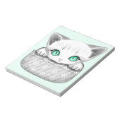 Katze Niedlich und spielerisch aus einem Pocket Notizblock (Rotiert)
