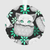 Katze Niedlich und spielerisch aus einem Pocket Ornament (Rückseite)