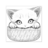 Katze Niedlich und spielerisch aus einem Pocket Permastempel (Design)