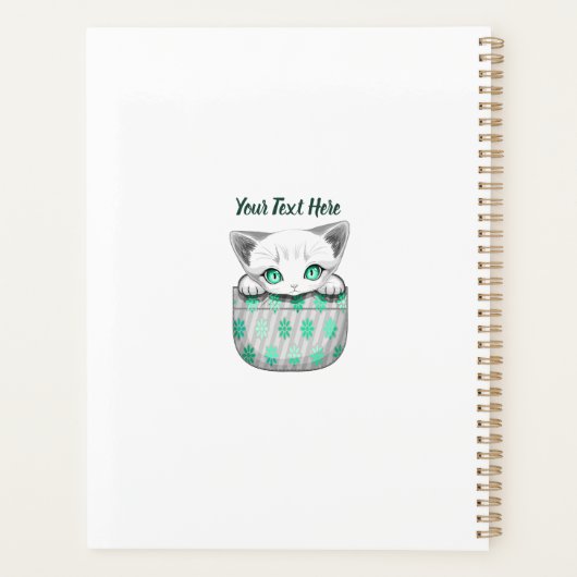 Katze Niedlich und spielerisch aus einem Pocket Planer (Rückseite)
