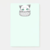 Katze Niedlich und spielerisch aus einem Pocket Post-it Klebezettel (Vorderseite)