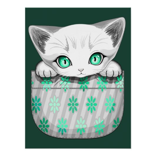 Katze Niedlich und spielerisch aus einem Pocket Poster (Vorderseite)