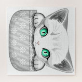 Katze Niedlich und spielerisch aus einem Pocket Puzzle (Horizontal)