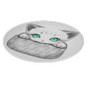 Katze Niedlich und spielerisch aus einem Pocket Schneidebrett (Ecke)