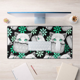 Katze Niedlich und spielerisch aus einem Pocket Schreibtischunterlage