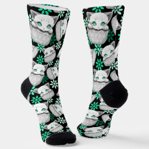 Katze Niedlich und spielerisch aus einem Pocket Socken