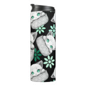 Katze Niedlich und spielerisch aus einem Pocket Thermosbecher (Nach rechts gedreht)