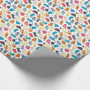 Katze, niedliche Kätzchen Cartoon Illustration Geschenkpapier