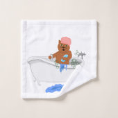 Katze nimmt ein Bad Badhandtuch Set (Waschlappen)