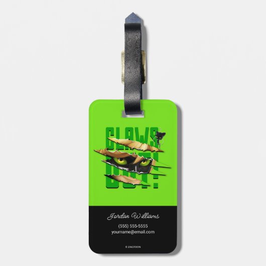 Katze Noir & Plagg | Ausstreichen Gepäckanhänger (Rückseite vertikal)