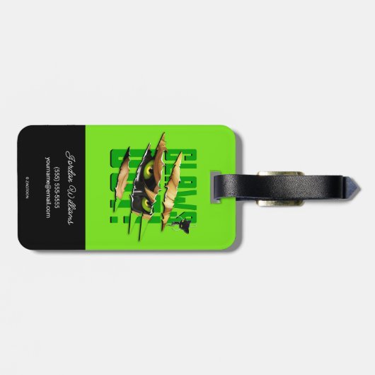 Katze Noir & Plagg | Ausstreichen Gepäckanhänger (Rückseite horizontal)