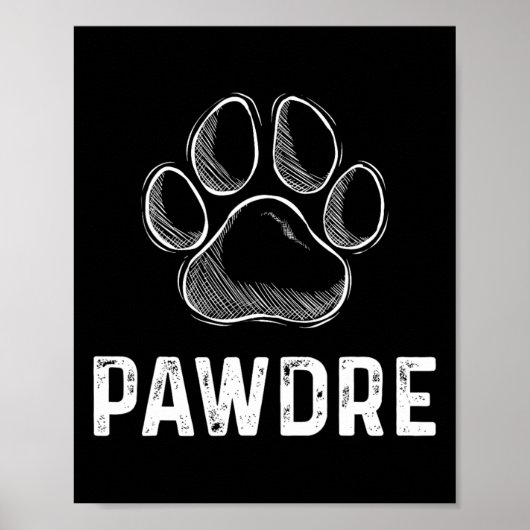 Katze oder Hund Vater Vathers Day Mens Pawdre Gesc Poster (Vorne)