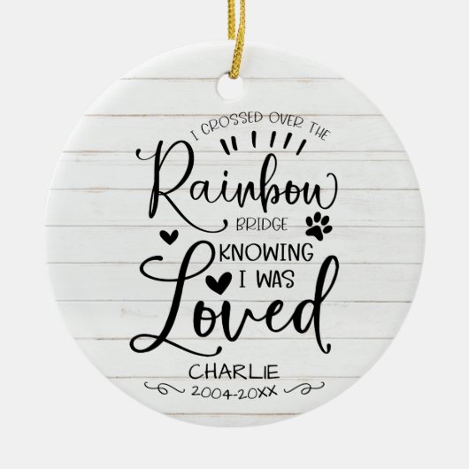 Katze oder Hundekatze Liebliches Memorial Keepake  Keramik Ornament (Vorne)