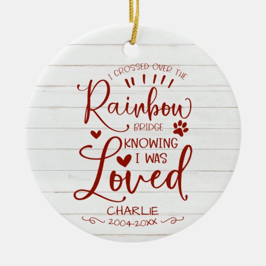 Katze oder Hundekatze Liebliches Memorial Keepake  Keramik Ornament (Vorne)